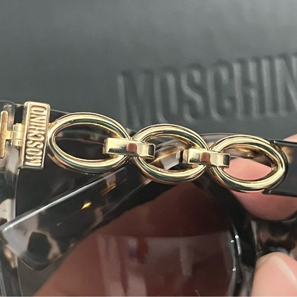 NEW MOSCHINO MOS098/S HT8 HA Sunglasses Pink Havana Frame Brown Lenses 55mm - Picture 5 of 11